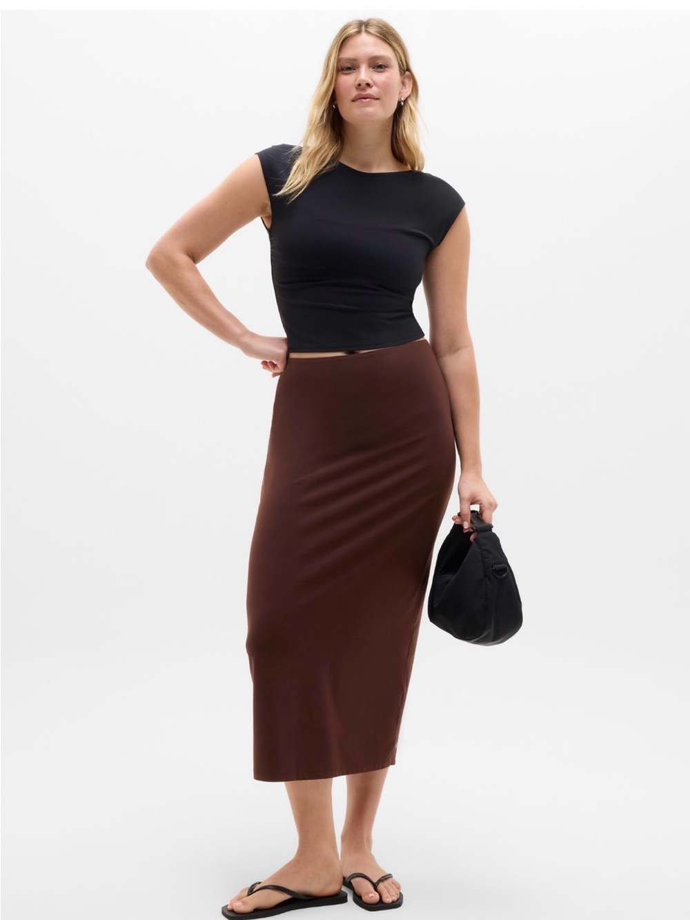 NWT Athleta Be Free Brownstone Maxi Skirt Size XL (#757016)